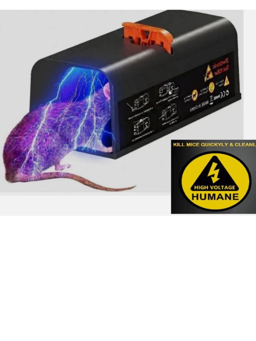 Electric Rat Trap Victor Style Zapper High Voltage Heavy Duty Large Rat Killer
